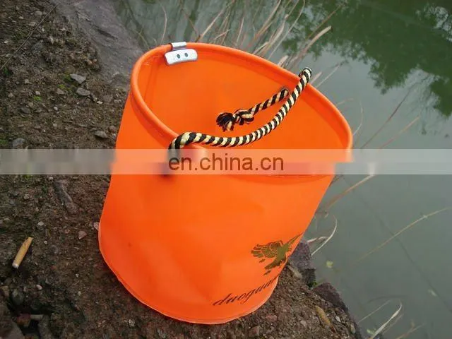 CYLINDER FISHING WATER PAIL FISHING BAG BUCKET WITH ROPE