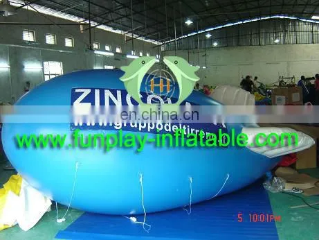 Blue colour advertising helium balloon, flying giant commercial balloon for event