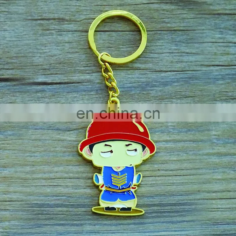 Wholesale promotional gifts custom oval shape metal keychain