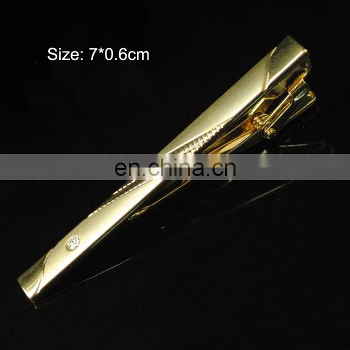 Bird printing on silver background brass tie clip with keychain