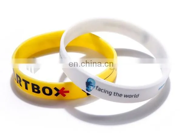 Beautiful and exquisite printed silicone bracelet/ cheapest custom silicon bracelet