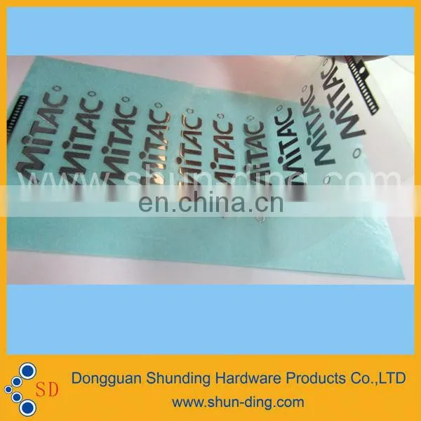 Free tooling charge electroforming nickel computer logo sticker