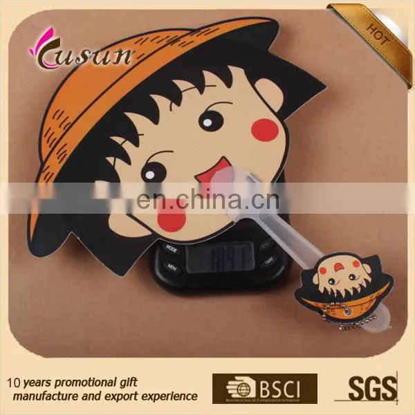 Hot Sales Good Quality Professional cartoon Printing Colourful Plastic handle with paper han fan