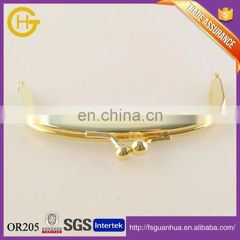 Colored gold finish metal frame for wallet