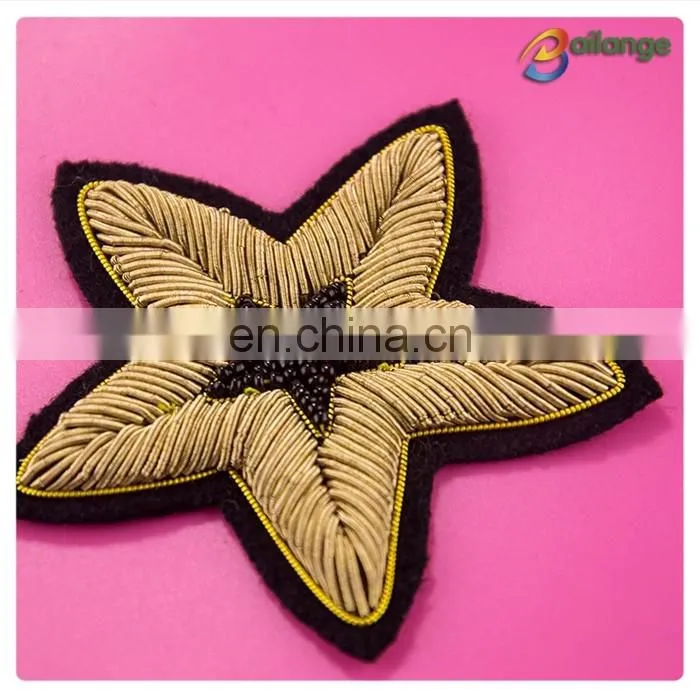 Brilliant high quality custom custom military badge hand embroidered bullion badges