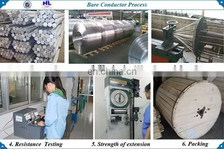 ACSR conductor transmission line 100mm2 acsr dog conductor