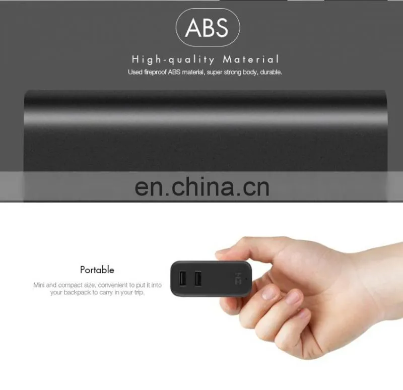 Xiaomi ZMI 2-in-1 5200mAh Wall Charger Plug Dual USB Two-Way Fast Charging Portable Power bank
