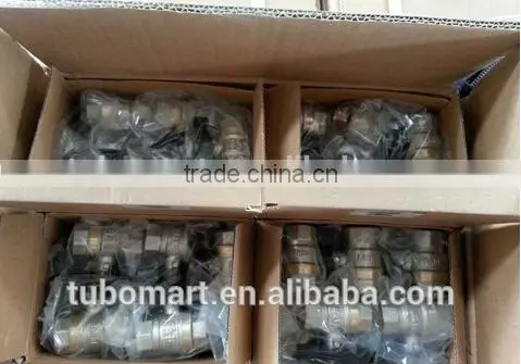 brass butterfly ball valve of CW617N with butterfly handle