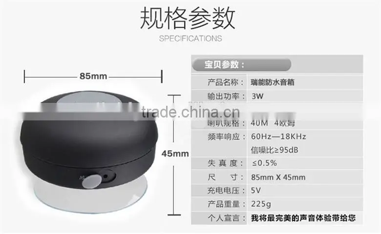 bluetooth shower speaker