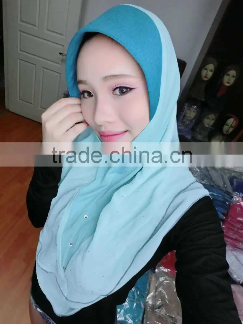 A411 New design two layer chiffon MUSLIM HIJAB