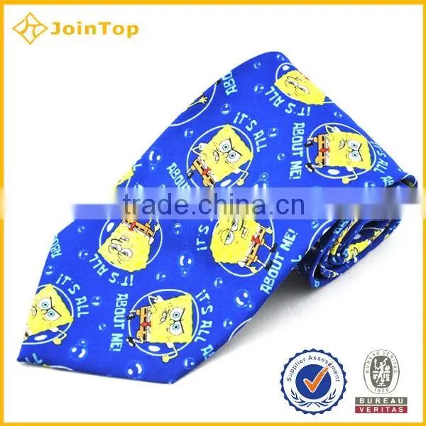 2016 Newly Design Cute Funny Printing Cartoon Child microfibre Necktie