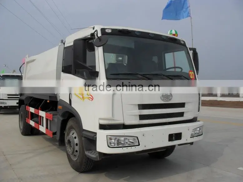 5 cubic meters Jiefang small new refuse compactor trucks