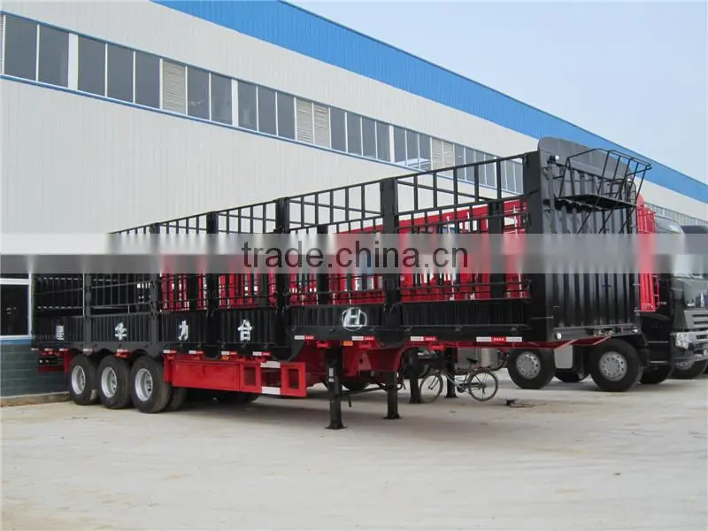 3 axles dropside semi trailer