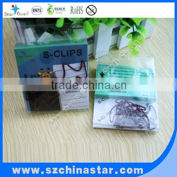 Beautiful shapes paper clip in square shape tin box
