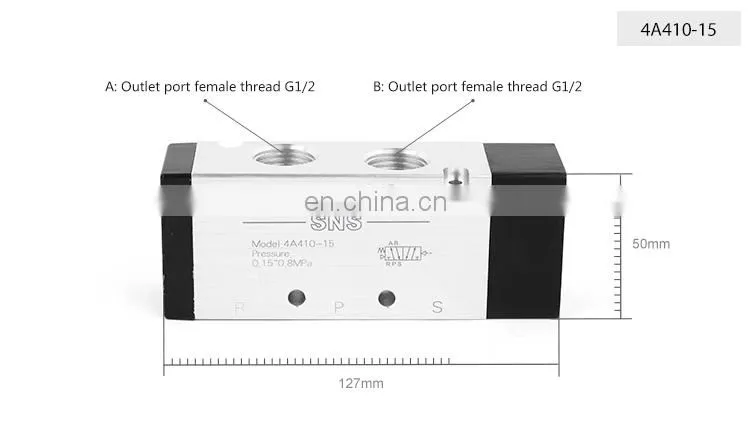 SNS 4A high quantity series brass fitting waterproof pneumatic solenoid valve