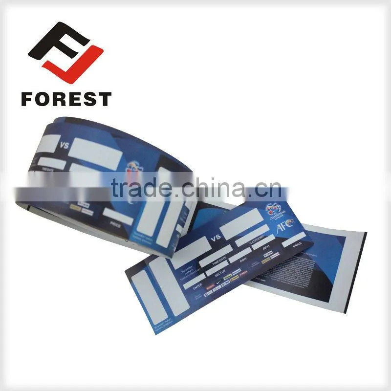 Football game tickets roll and entrance tickets