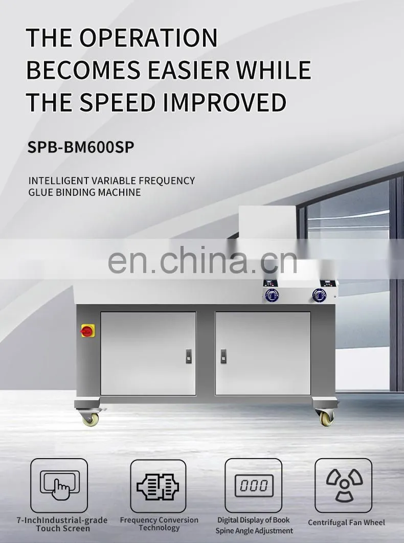 Efficient notebook glue binding machine commercial glue wire binding machine durable book binding machine with high quality