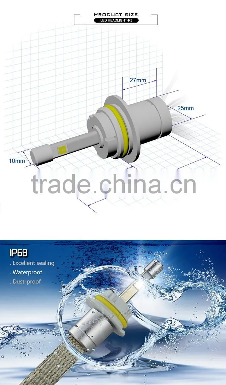 Easilly installation 5.75 led headlight,9007 led headlight,p15d led motorcycle headlight