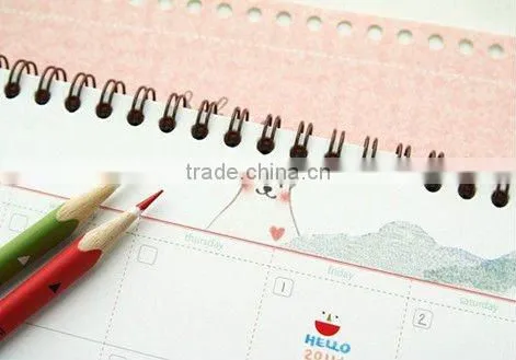 Chinese cheap paper promotional table calendar 2016