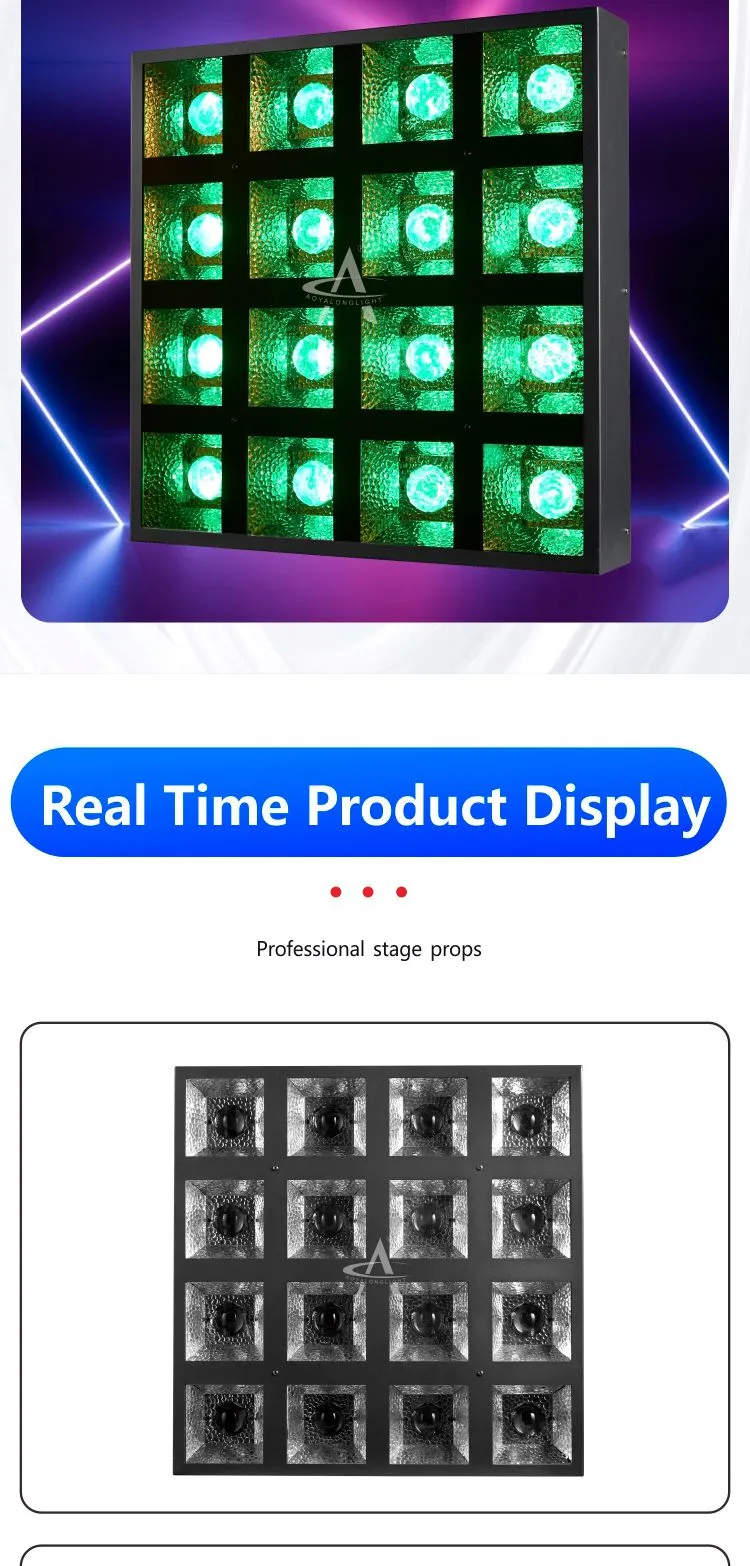 JZ1620L Factory Wholesale 4x4 Matrix light 16x20W Full Color 4in1 LED Lighting Manufacturer Stage Effect Light