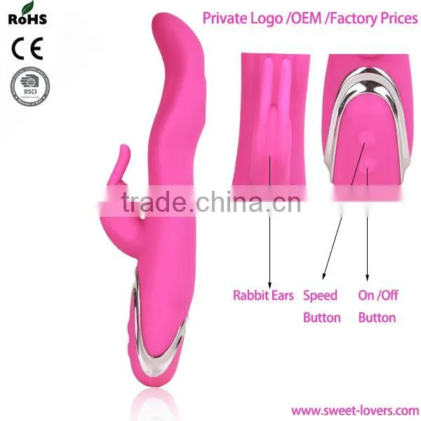 High quality CE&RoHS certification thrusting Rabbit Vibrator soft felling fairy vibrator sex toys