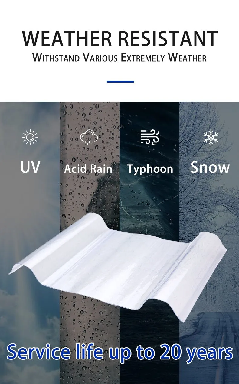 Clear Fiberglass Roof Sheet Transparent Corrugated Frp Roof Sheet
