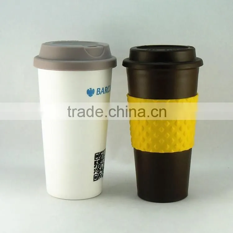 16oz double wall PP plastic dishwasher safe coffee mug