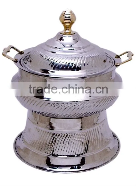 Steel Cheffing Dish, Wedding & Party utensils, food serving dish, hot keeping dish, Catering item, Hotel & Restaurant utensils