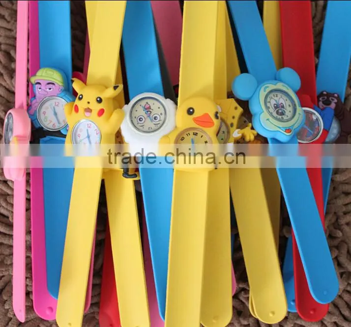 2015 Custom silicone wristband slap watch for children gift
