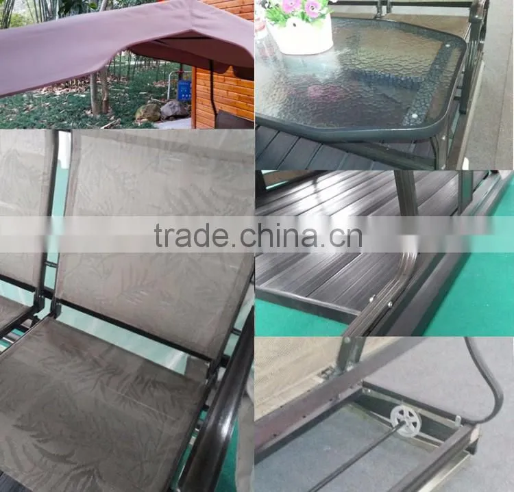 Simple Modern Sun Room Four-Bit Garden Wrought Iron Gazebo Dynamic Outdoor Gazebo Swing