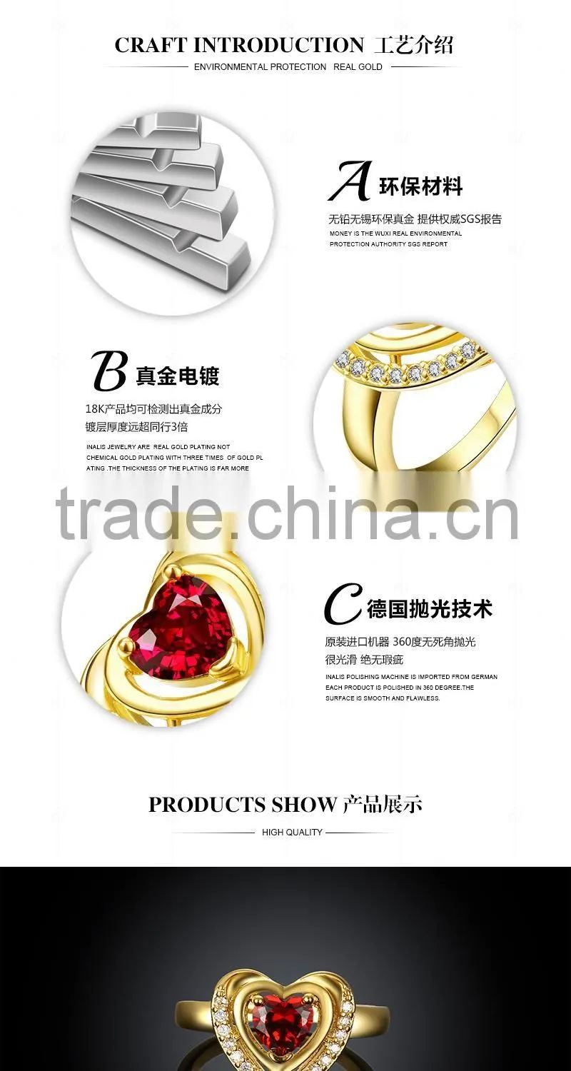 2016 Well-built Fashion Top-level Women Gold Gemstone Ring