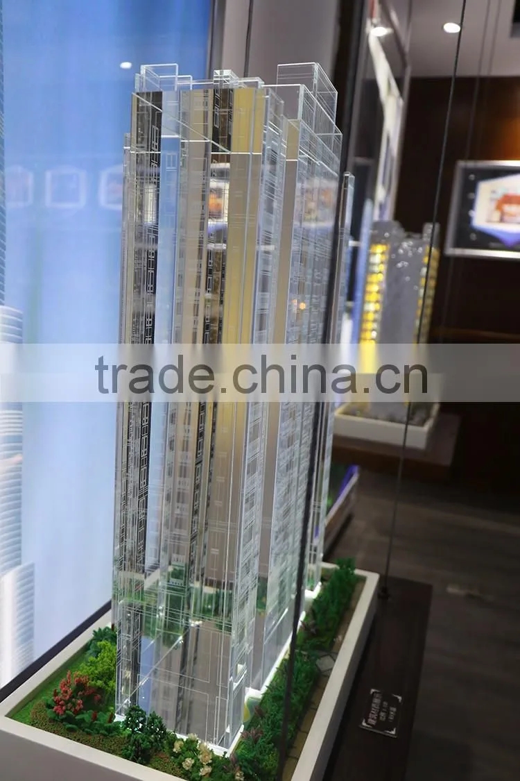 skillful manual crystal building model making