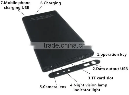 Factory power bank 1080p night vision action camera