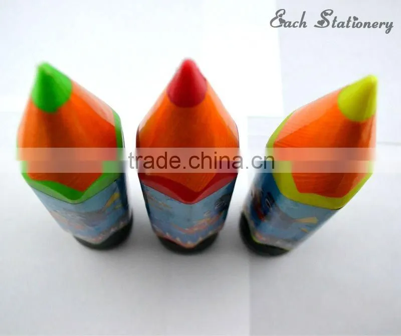 7" HB 12pcs color pencil in big plastic pencil case