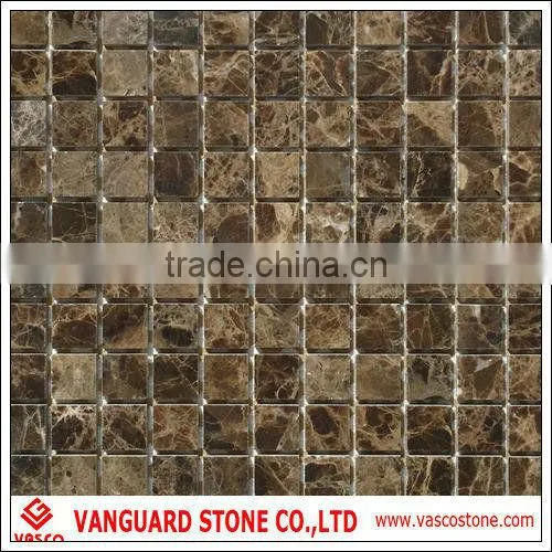 Natural dark emperador marble mosaics