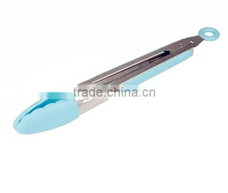 Nylon bread tong with stainless steel handle