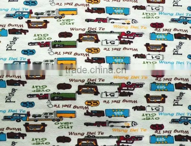 40s Cotton spandex printed warm keeper fabric
