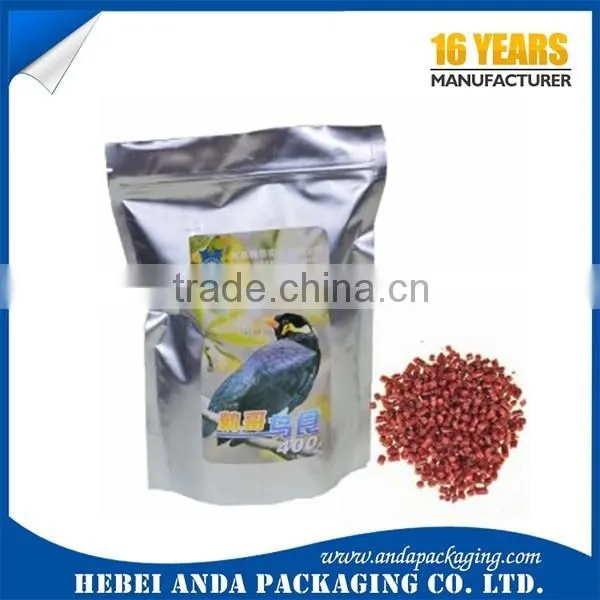 Stand up bag with zipper,pet food packaging, plastic packaging bag