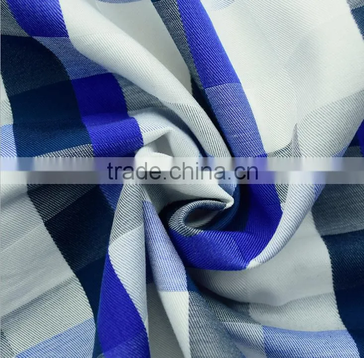 High quality 100% cotton yarn dyed woven plaid fabric for men shirt