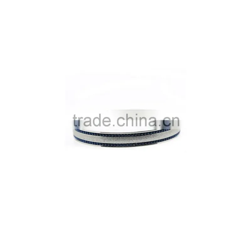 Stainless Steel Bangle Round Diamond Dust Bracelet