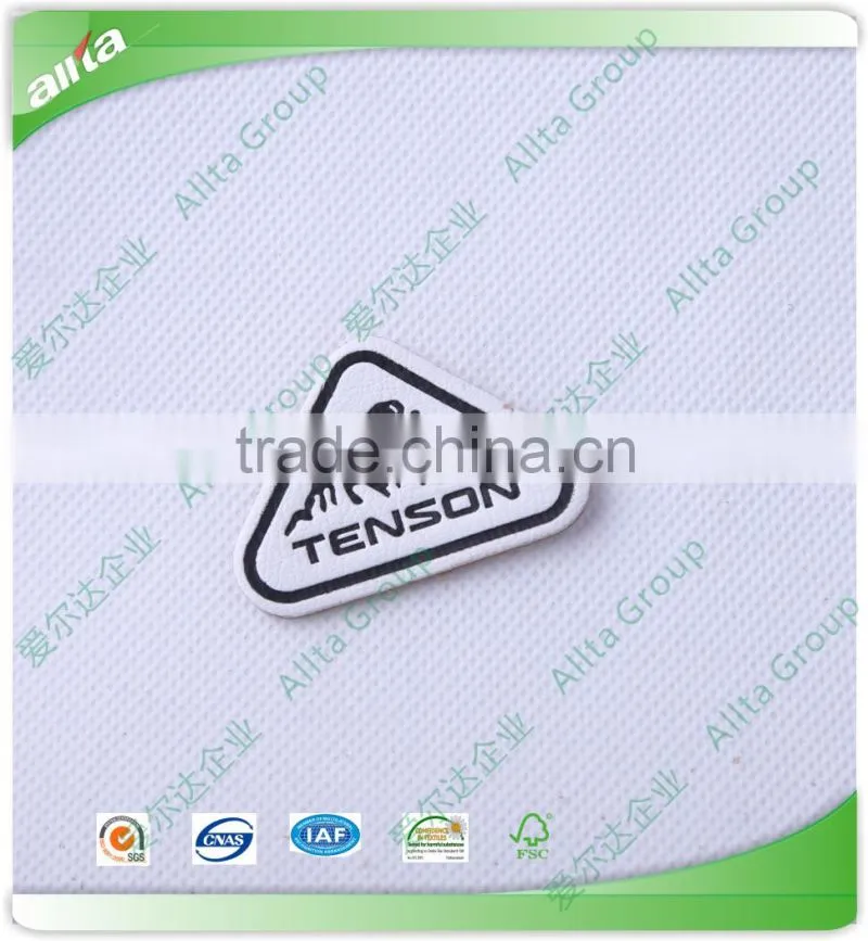 Vogue custom embossed leather label/patches for clothing