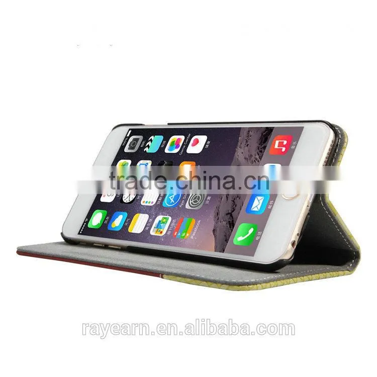 For i6 Leather mobile phone case support customized size leather case