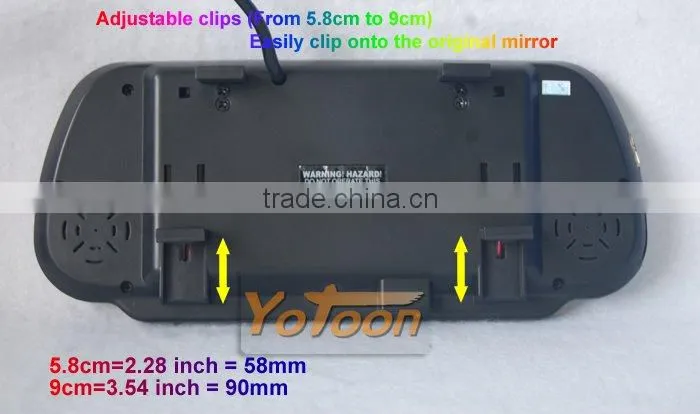 Car 7" Rear View Mirror LCD MP5 Monitor USB SD with bluetooth