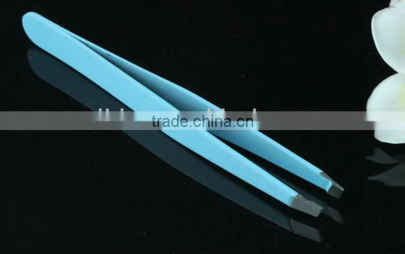 Blister Card Pack Best Beauty Slant Tweezers with Blue Coat