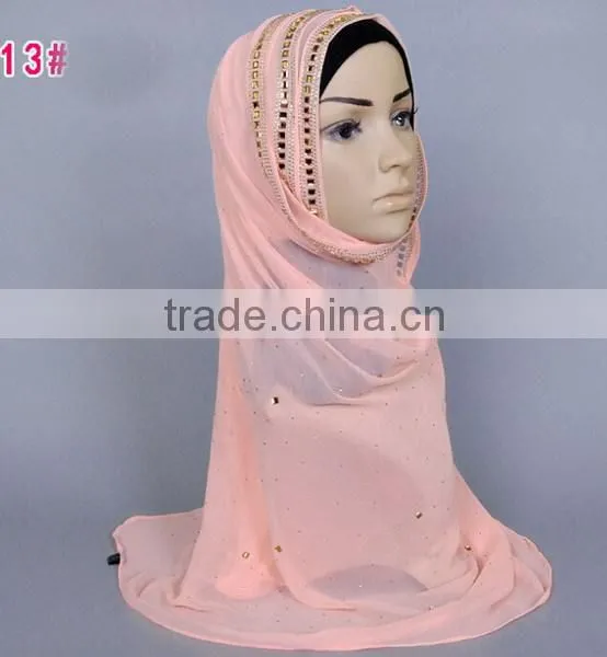 Fashion scarf scarf muslim scarf with crystal