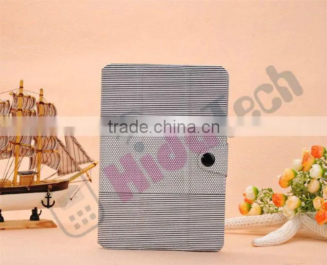 Wholesale Fashion Buckle Case for iPad Mini,Fashion 3 Fold Buckle Book Style Leather Case for iPad Mini