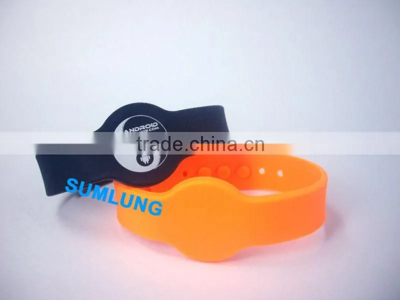 Colorful waterproof 125KHz EM Proximity RFID Wristband 9 colors for your choices