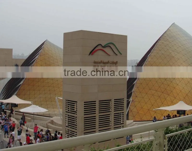 Steel structure glass wall building mall in emirate