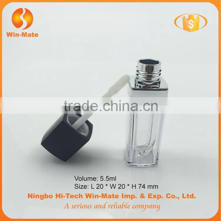 clear 2015 square 5.4ml 7.4*2*2cm factory supply new style lip gloss tube