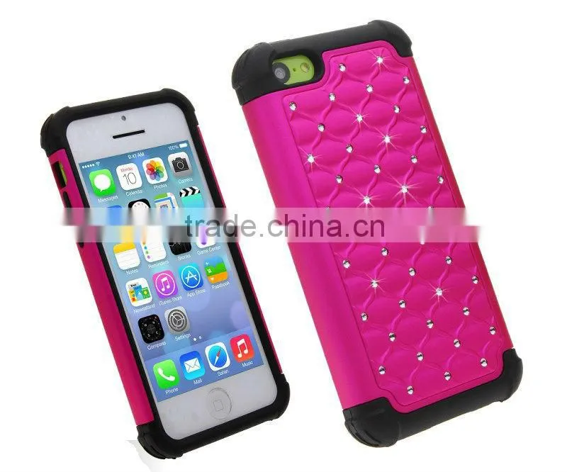 DIAMOND BLING SHOCKPROOF HARD MOBILE PHONE CASE COVER FOR IPHONE 5C